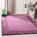 Handmade Impressions Solo Purple New Zealand Wool Rug (5' x 8')