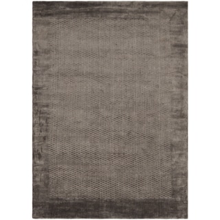 (>_<)  Hand-knotted Mirage Grey Viscose Rug (9' x 12')
