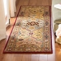 Handmade Persian Legend Diamonds Multi/ Rust N.Z. Wool Rug (2'6 x 10')