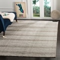 Hand-knotted Mirage Slate Grey Viscose Rug (9' x 12')
