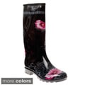 Henry Ferrera Women's Victorian Floral Printed Rain Boots