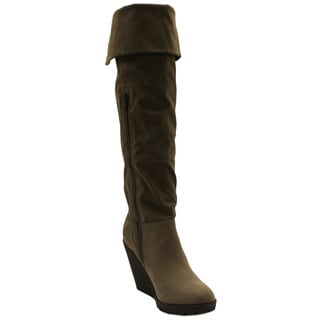 Toi et Moi Women's 'Alaina' Grey Wedge Boots