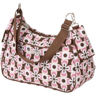 The Bumble Collection Taylor Transitional Tote Diaper Bag in Pink Geo