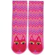 Laurel Burch Slipper Socks-Fuchsia Cat