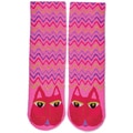 Laurel Burch Slipper Socks-Fuchsia Cat