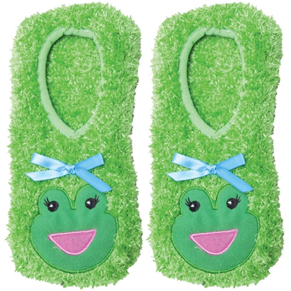 Novelty Slippers-Green Frog