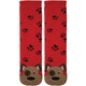 Tubular Novelty Socks-Dog -Red W/Paw Prints