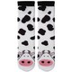 Tubular Novelty Socks-Cow -White W/Black Spots