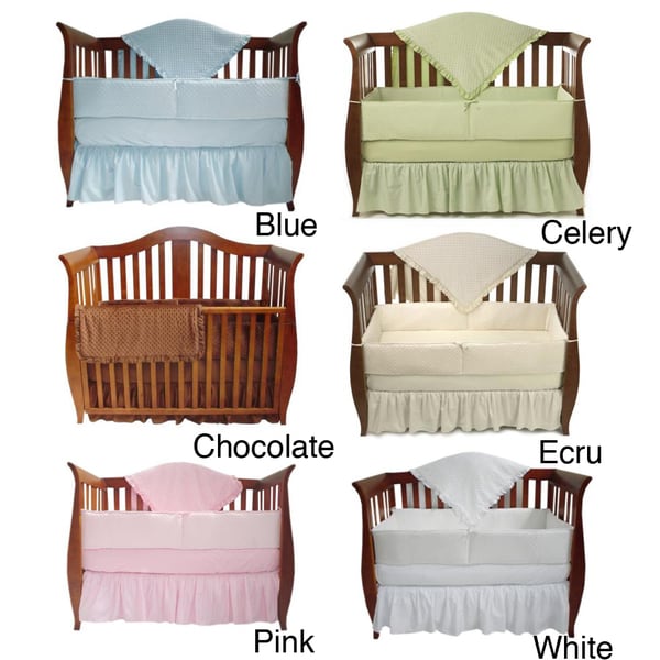 American Baby Company Heavenly Soft Minky Dot 4 Piece Crib Set