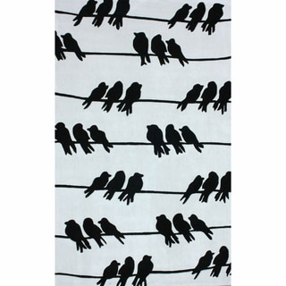 Rug Collective Handmade Kids 'Birds on a Wire' Ivory Rug (7'6 x 9'6)