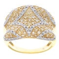 D'sire 10k Gold 1 1/5ct TDW Yellow and White Diamond Ring (H-I, SI2)
