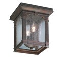 Transitional 2-light Bronzetone Outdoor Flush Light