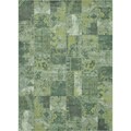 Royalty Aqua/ Patch Rug (5'2 x 7'7)