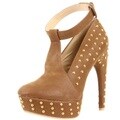 Fahrenheit Women's 'Bar-05' Studded Platform Pumps