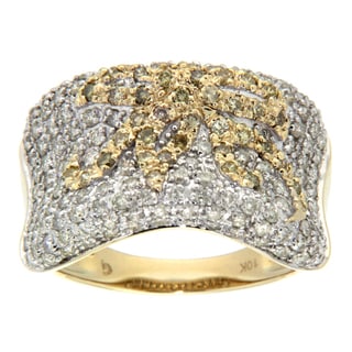 D'sire 10k Gold 1 2/5ct TDW Yellow Diamond Ring (H-I, SI2)