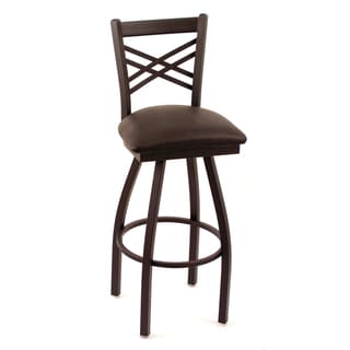 Cambridge Black Vinyl Extra Tall Swivel Barstool
