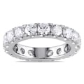 Miadora 14k White Gold 3ct TDW Diamond Eternity Ring (G-H, I1-I2)