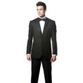 Ferrecci's Men's Slim Fit Black 2-button Tuxedo Suit