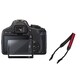 INSTEN Glass LCD Protector/ Neck Strap for Canon Rebel T2i