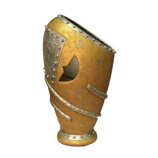 Gold / Silver Porcelain 22-inch Tall Oblong Vase