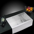 Water Creation 33x21-inch Zero Radius Single Bowl Stainless Steel Apron Front Kitchen Sink