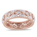 Miadora 14k Rose Gold 1/2ct TDW Diamond Ring (G-H, SI1-SI2)