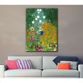 Gustav Klimt 'Farm Garden' Gallery-wrapped Canvas Art