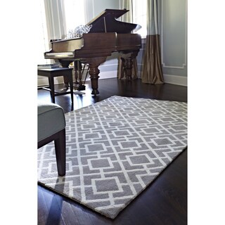 Microfiber Woven Harlow Ash Rug (5' x 7'6)
