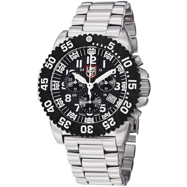 Luminox Men's A.3182 'Colormark' Black Dial Chronograph Stainless Steel