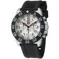 Luminox Men's 'Colormark' Silver Dial Rubber Strap Chronograph Watch