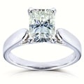 14k Gold Radiant-cut Moissanite Solitaire Ring