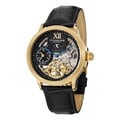 Stuhrling Original Men's DT Bridge Automatic Leather Strap Watch