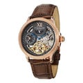 Stuhrling Original Men's DT Bridge Automatic Leather Strap Watch