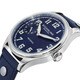 Stuhrling Original Men's Legacy Sport Mechanical Blue-Leather-Strap Watch