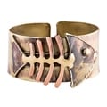 Handcrafted Fishbone Brass Cuff (South Africa)