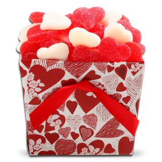 Just for You: Red/ White Valentine Hearts Candy Gift Tote