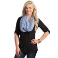 Women's Ice Blue Snake Skin Print Loop Scarf