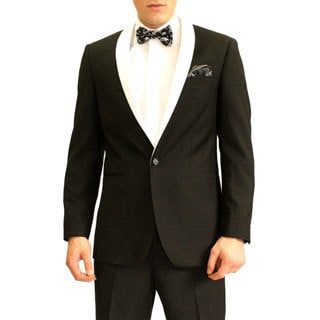 Ferrecci Men's Slim Fit Tuxedo Dinner Jacket-Image