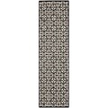 Safavieh Four Seasons Stain Resistant Hand-hooked Black Rug (2' x 6')