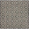 Safavieh Four Seasons Stain Resistant Hand-hooked Black Rug (6' Square)
