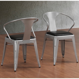 Buy  Padded Silver Tabouret Stacking Chairs (Set of 4)