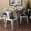 Padded Silver Tabouret Stacking Chairs (Set of 4)