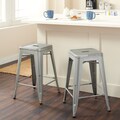 Tabouret 24-inch Perforated Steel Counter Stools (Set of 2)