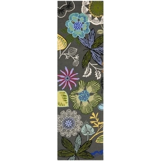 Safavieh Four Seasons Stain Resistant Hand-hooked Grey Rug (2' x 6')