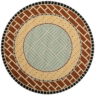 Safavieh Four Seasons Stain Resistant Hand-hooked Brown Rug (4' Round)