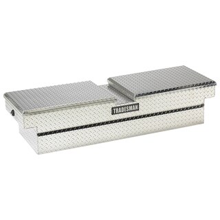 TALG2072PB 72-inch Aluminum Gull Wig Push Button Cross Bed Truck Diamond Plated Silver Tool Box