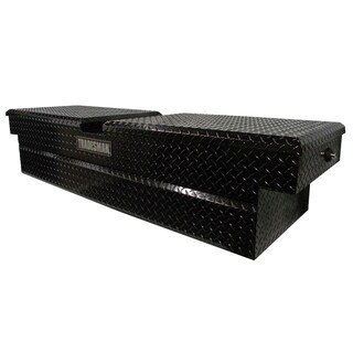 TALG581PBBK 70-inch Gull Wig Push Button Cross Bed Truck Diamond Plated Black Tool Box