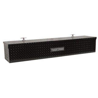 TALFMSB60BK 60-inch Aluminum Full Lid Flush Diamond Plated Black Mount Box