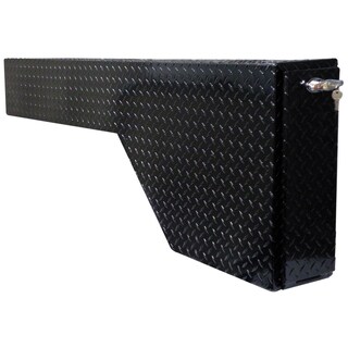 TALFWGB53BK 53-inch Full Size Aluminum Fender Well Diamond Plated Black Gun Box