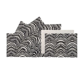Rose Tree Black and White Jungle Place Mats (Set of 6)